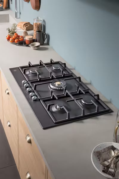 Bertazzoni P905CHERNE 90 cm Gas hob with central dual wok Heritage Series-Black
