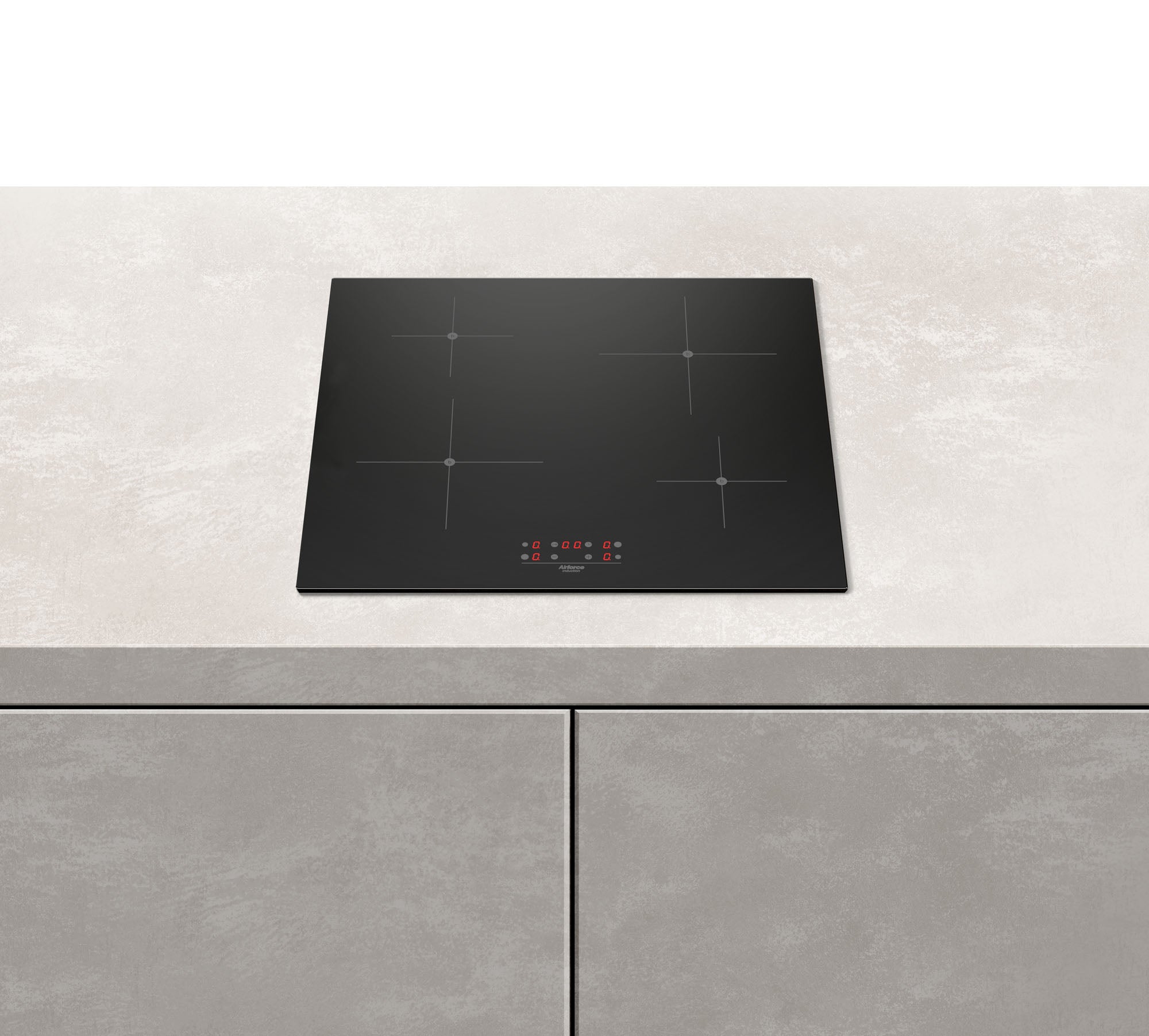 Airforce Prima 60-4 B 60cm 4 Cooking Zones touch control Induction Hob with Black Glass Finish