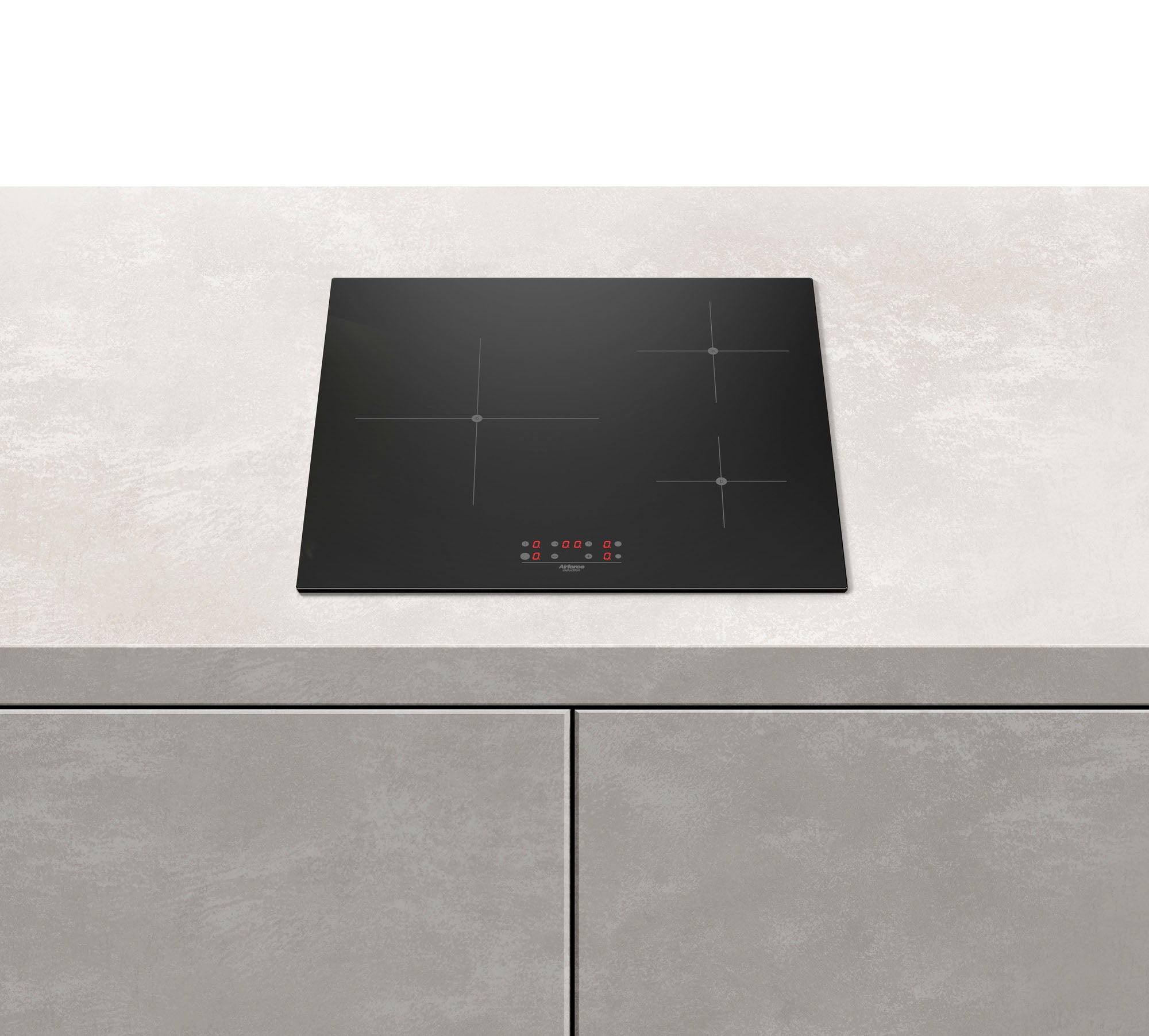 Airforce Prima 60cm 3 Cooking Zone Touch Control Induction Hob with Black Glass Finish