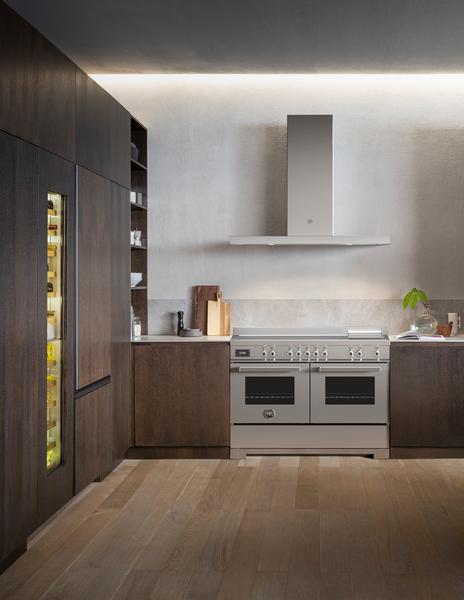 Bertazzoni 120 cm induction top + griddle, electric double oven Professional Series-Stainless Steel