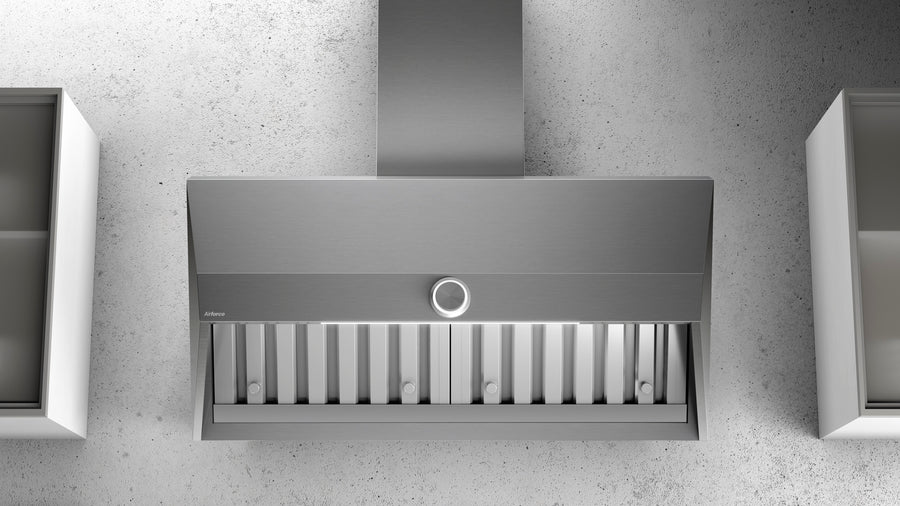 Airforce VIS Head 90cm Wall Mounted Cooker Hood with Non Drop System & Stainless Steel baffle grease filtering system