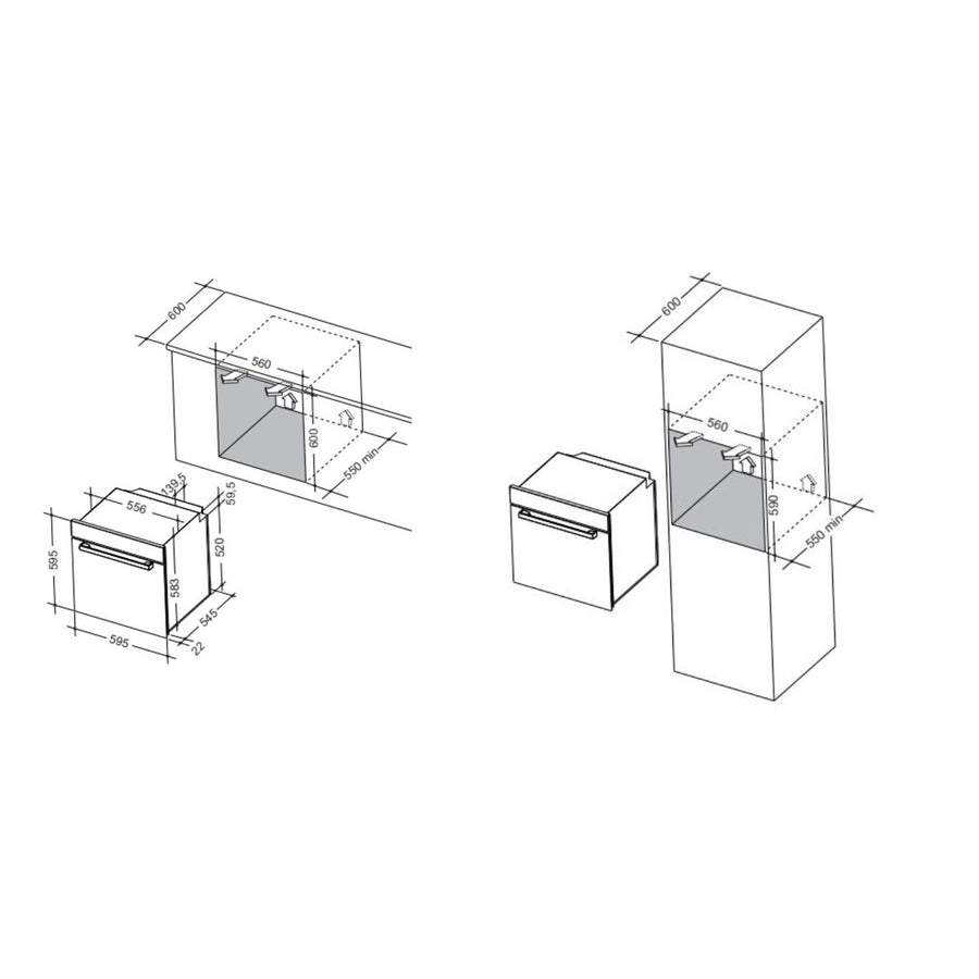 CDA SG121SS Five function Gas oven