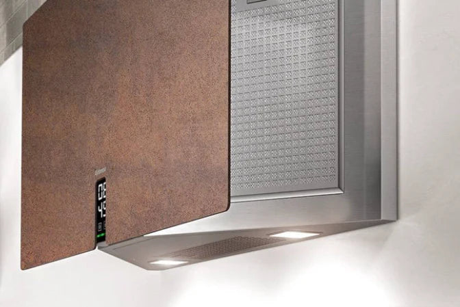 Clearance Airforce Intime 83cm Wall Mounted Cooker hood Touch Control/Clock-Brown Oxide Stone Finish