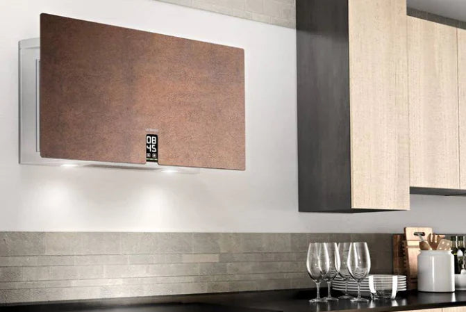 Clearance Airforce Intime 83cm Wall Mounted Cooker hood Touch Control/Clock-Brown Oxide Stone Finish