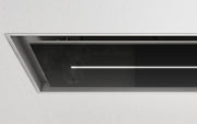 Airforce Sinergia 100cm Easy Up Ceiling Mounted Cooker Hood with LED Strip Lighting in Black Glass Finish