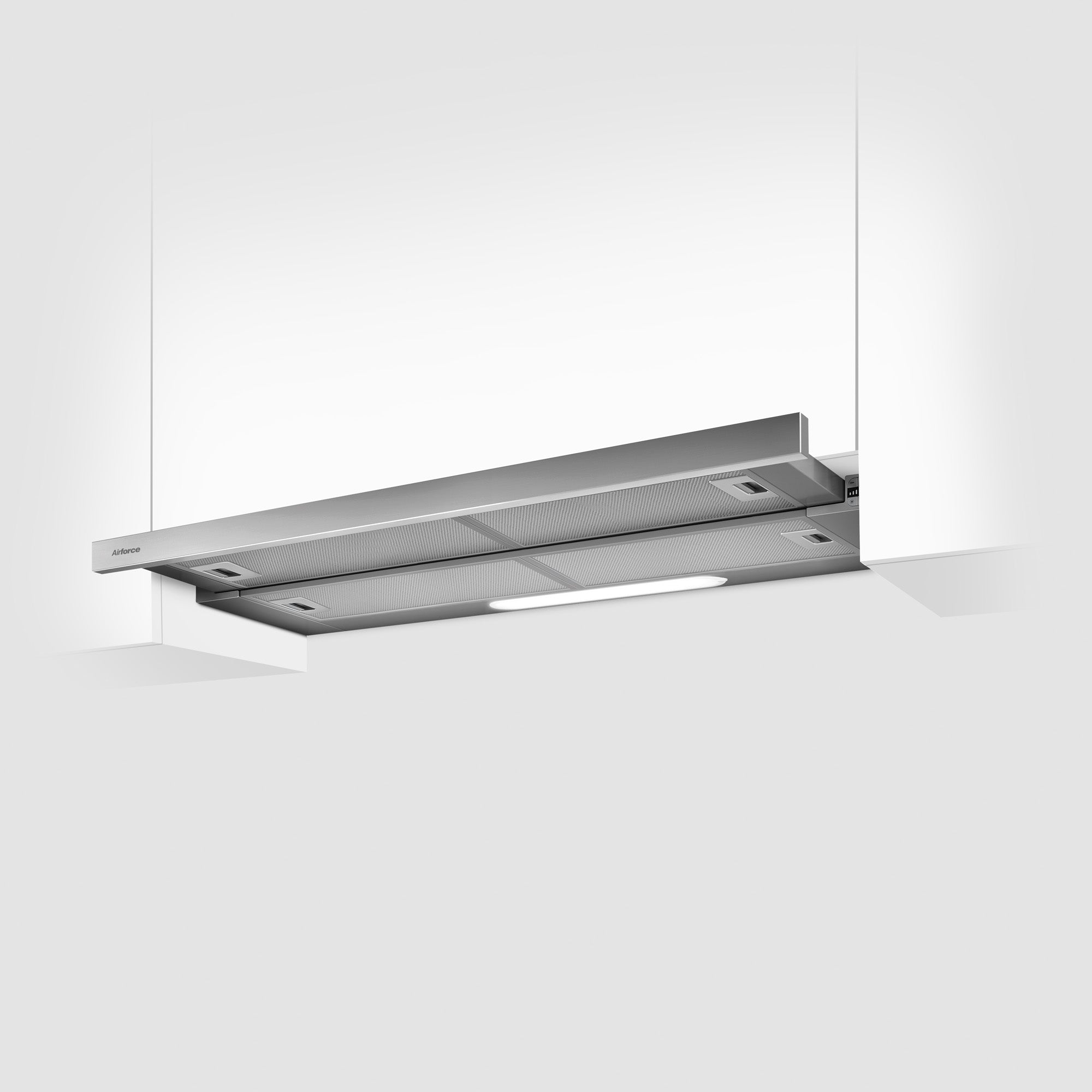 Airforce Slide EVO 90cm Built-In Cooker Hood with Pull Out Extraction Panel,Touch Controls in Stainles Steel Finish