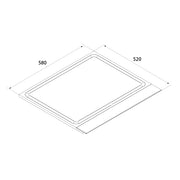 Airforce Teppanyaki 58cm Hob with Touch Slider Controls Stainless Steel & Glass Finish