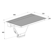 Airforce Innova Visio Pro 90cm Rear Venting Induction Hob Vertical Rear Motor Matte Black Glass-Externally Ducted-5 Year Warranty.