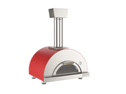 Oveneat WDD-1VR Red Wood Fired single Pizza Oven with Drop-Doen Glass Door Includes Pizza Brazier & Pizza Peel