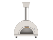 Oveneat WDD-2VG Charcoal Grey Wood Fired Double Pizza Oven with Drop-Down Glass Door includes Brazier & Pizza Peel