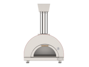 Oveneat WDD-2VR Red Wood Fired Double Pizza Oven with Drop-down Glass Door includes Brazier & Pizza Peel