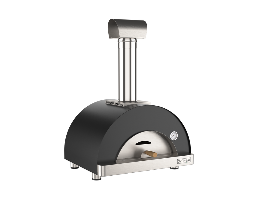 Oveneat WRX-1VG Charcoal Grey Wood fired Pizza oven with stainless steel door. Includes brazier and pizza peel.