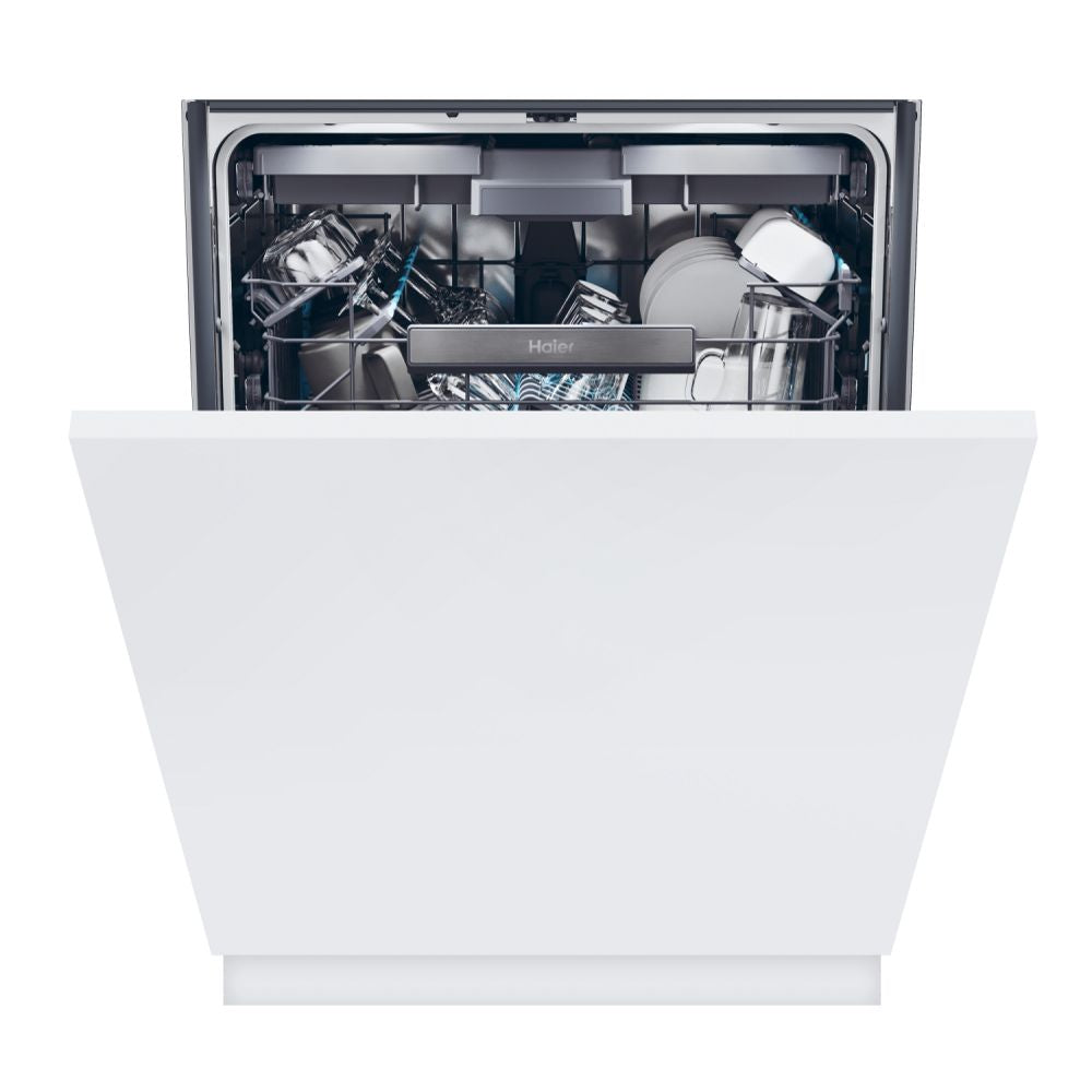 Haier XS6B0S3FSB-80 60cm Dishwasher, 16 Place Settings, B Energy, 40 dB,Waslens Plus