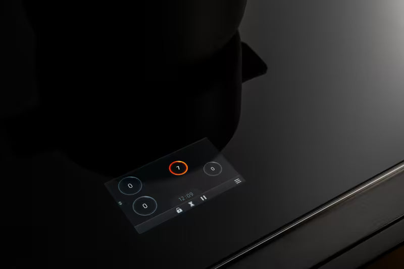 Bertazzoni P905I1M37GT 90 cm Induction Hob with Metal Frame, 5 cooking zones, TFT display Modern Series-Black & Gold