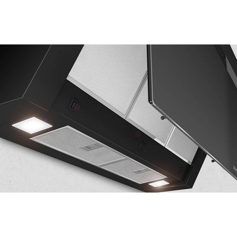 Airforce V4 80cm Wall Mounted Cooker Hood with Touch Control-Black Glass Finish