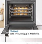 Bosch HQA534BS3B Series 4 Built-in oven with added steam function 60 x 60 cm Stainless steel