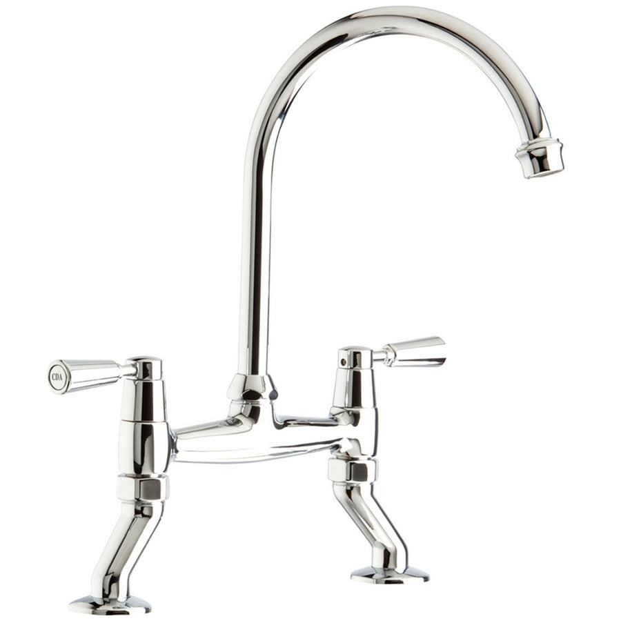 CDA TT56CH Traditional quarter turn bridge mixer tap