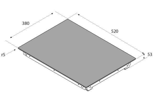 Airforce Domino Flex 38cm Induction Hob with 2 Cooking Zones & 1 Central Bridging Zone