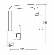 CDA TC66CH Side single lever tap with quad spout