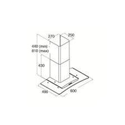 CDA EKP60BL Curved glass extractor with edge lighting