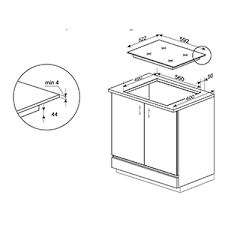 CDA HN6112FR 60cm 4 zone induction hob