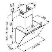 CDA EGA60BL 60cm gesture control extractor