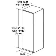 CDA FF821SC Freestanding full height larder fridge