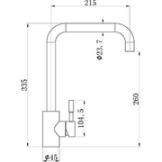 CDA TC61SS Single lever stainless steel tap
