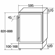 CDAFWC604SS Freestanding/ under counter wine cooler