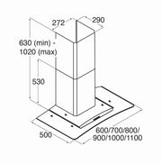 CDA ECP62BL Curved glass extractor