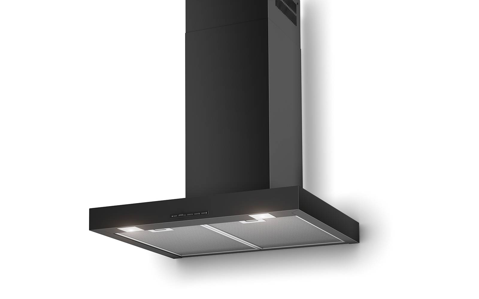 Airforce F53 S4 60cm Wall Mounted Cooker Hood with Soft Push Button Control- Black Finish