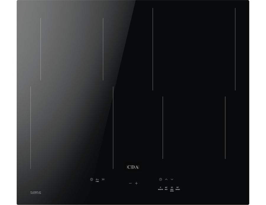 CDA HN6013FR 60cm 4 zone Plug and Play induction hob