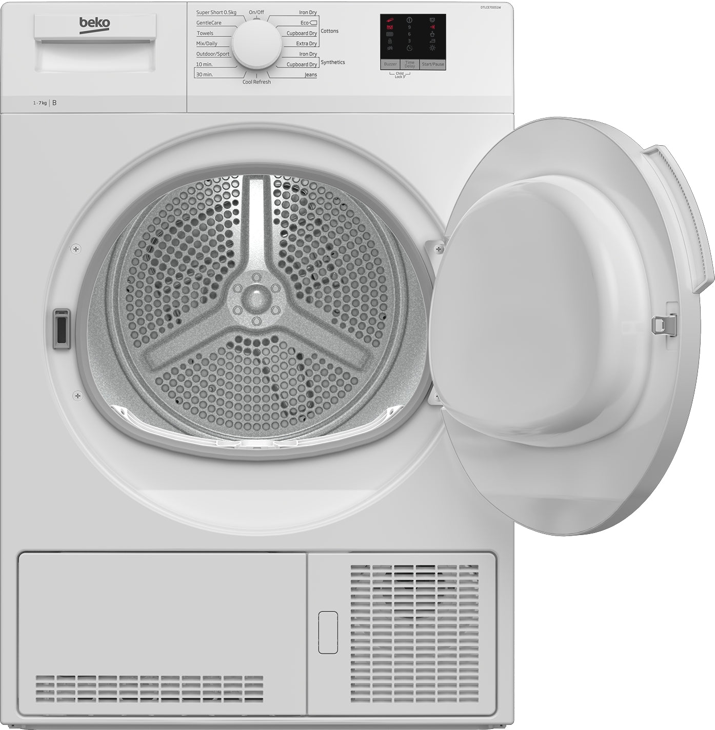 Beko DTLCE70051W 60cm 7kg Freestanding Condensor Tumble Dryer-White