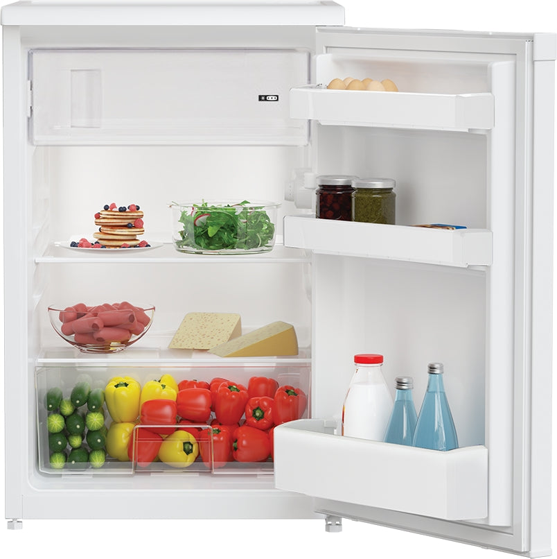 Beko UR4584W 55cm Freestanding Under Counter Fridge with Top Freezer Compartment-White