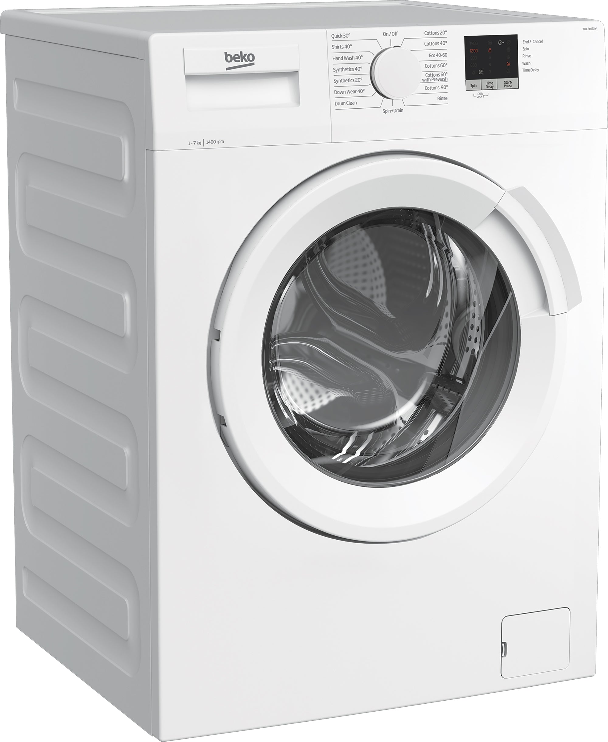 Beko WTL74051W 60cm Freestanding 7kg 1400rpm Washing Machine-White