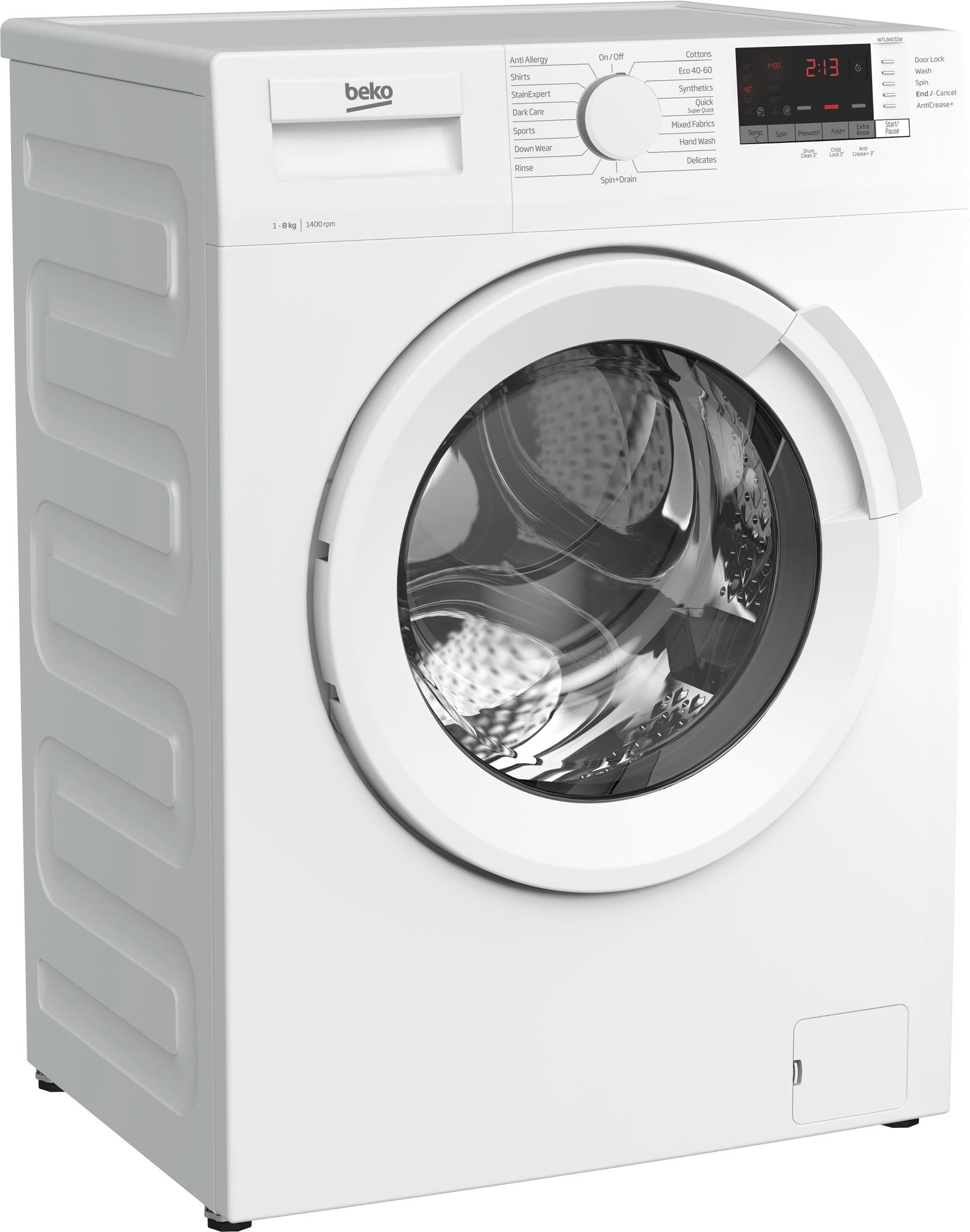Beko WTL84151W 60cm Freestanding 8kg 1400rpm Washing Machine-White