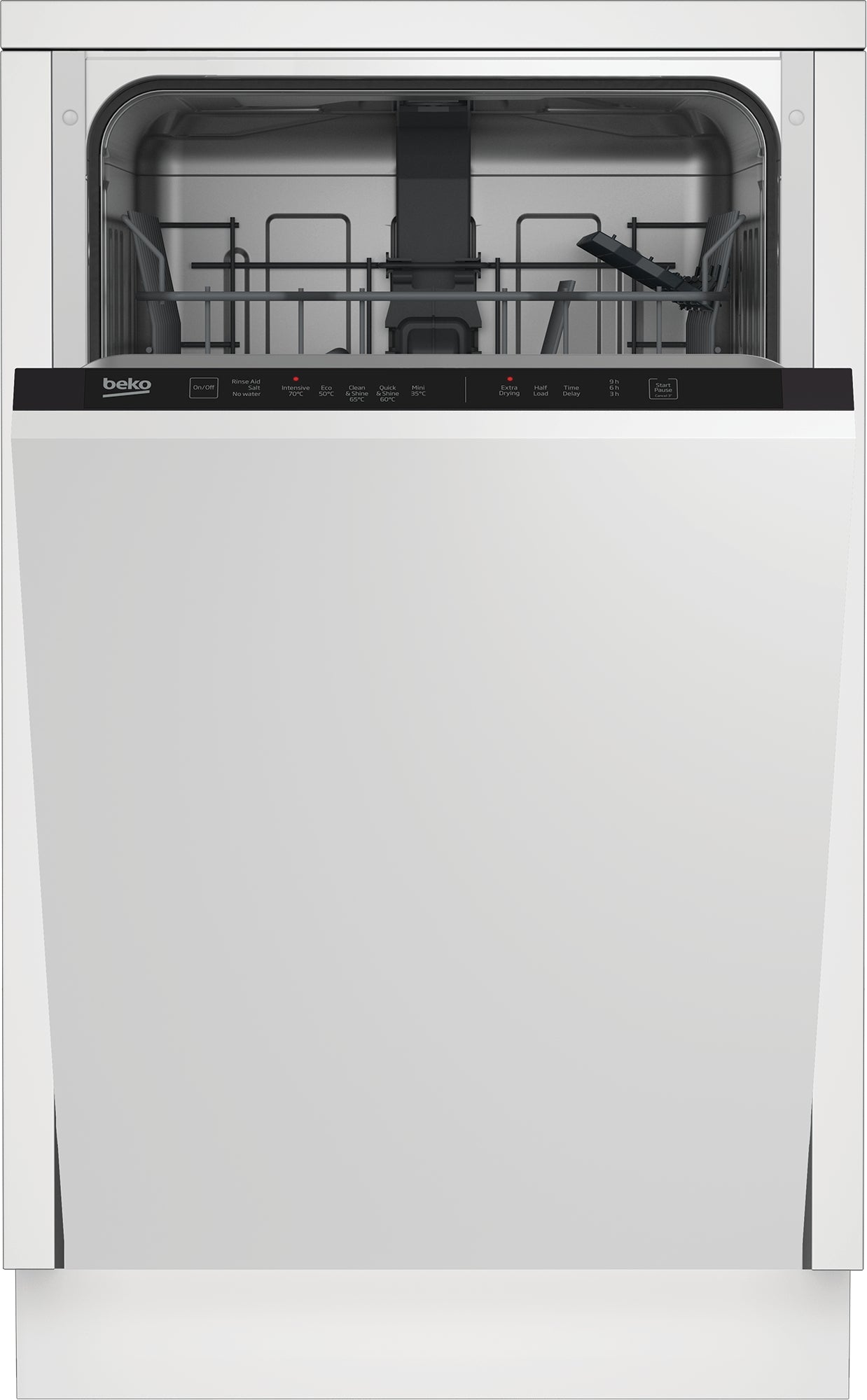 Beko DIS15020 Fully Intergrated Slimline 10 Place setting Dishwasher-White