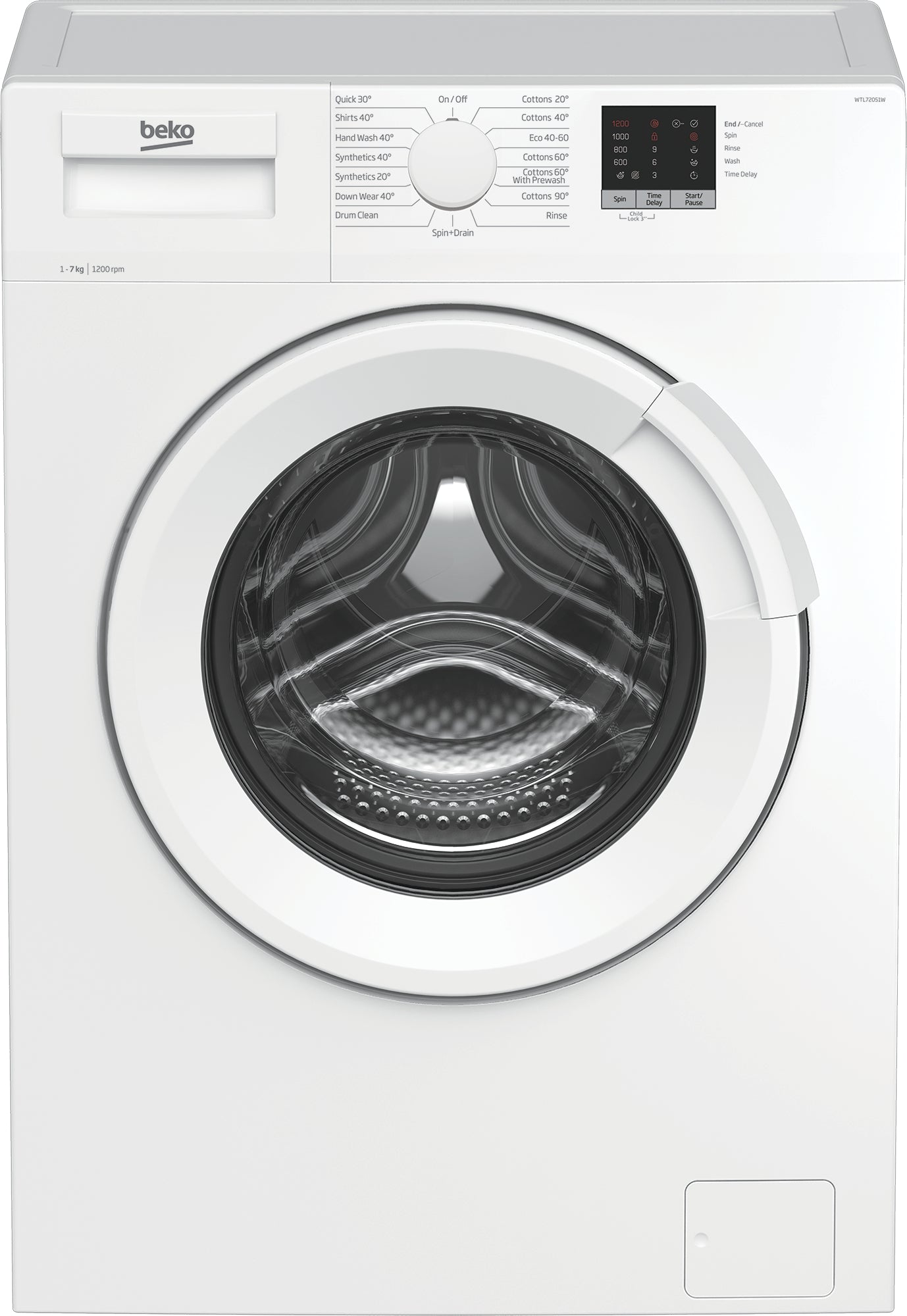 Beko WTL72051W 60cm Freestanding 7kg 1200 rpm Washing Machine- White