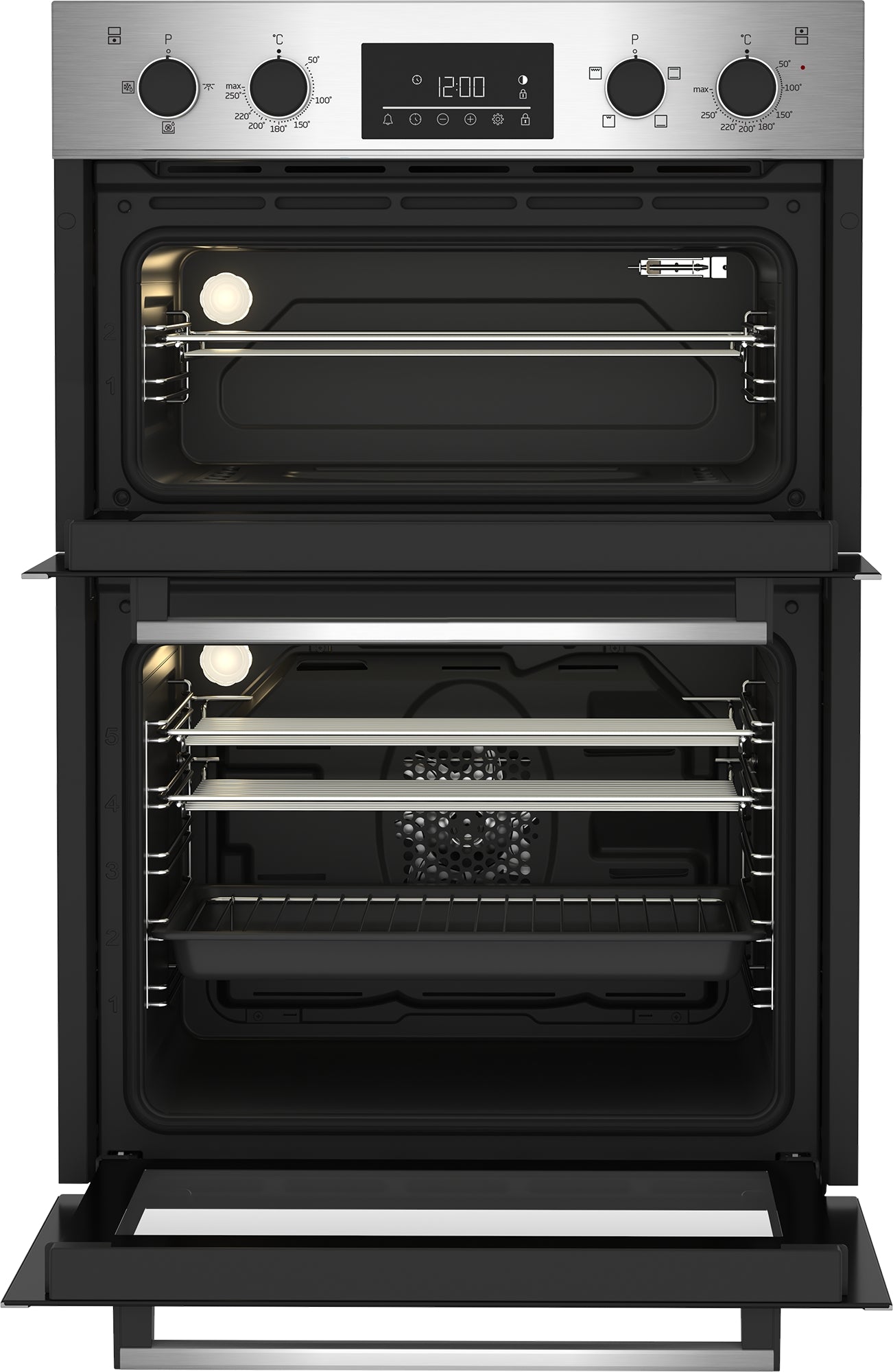 Beko BBDF26300X 90cm Built-In Double Fan Oven with 75L Capacity