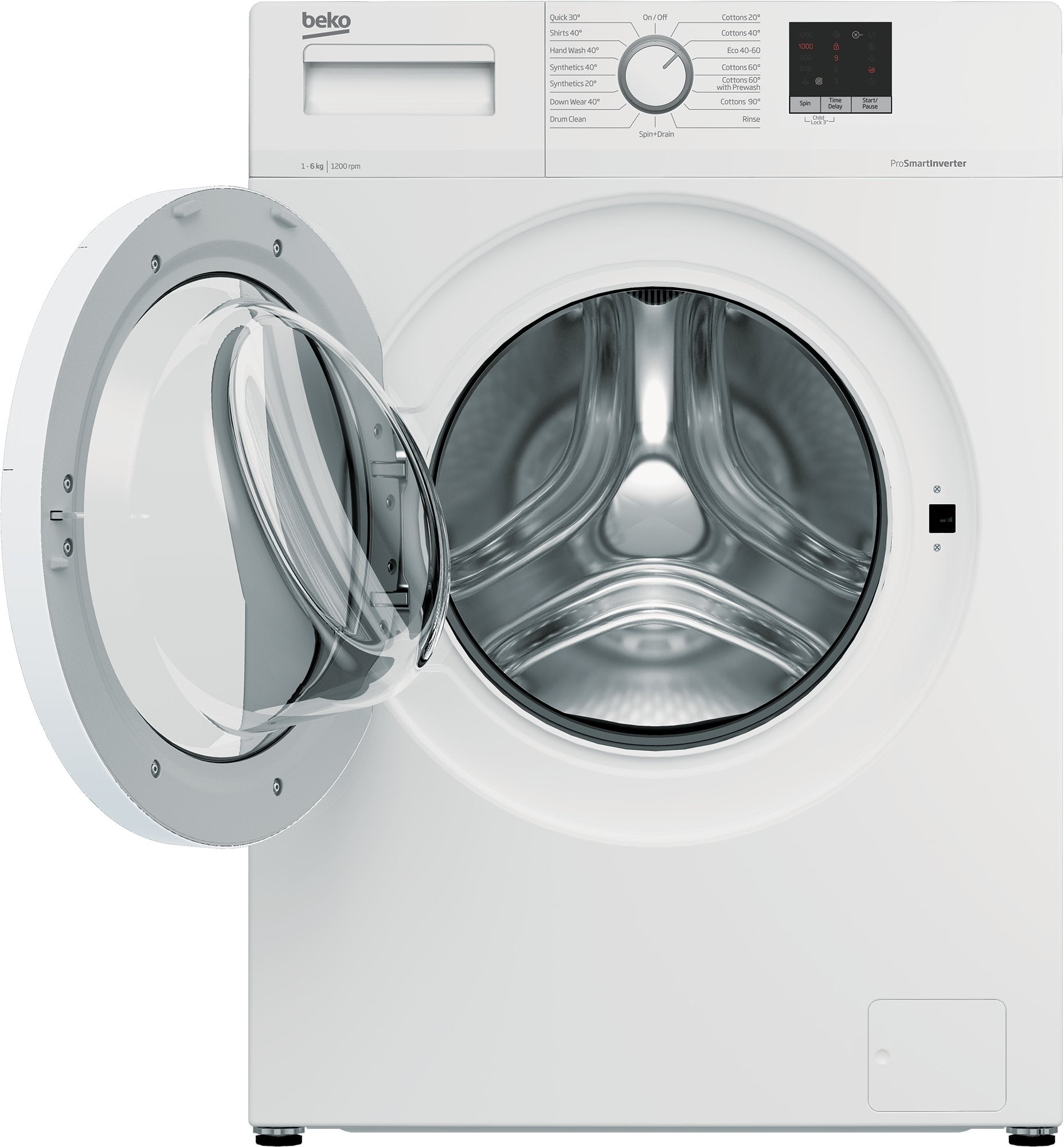 Beko WTK62054W 60cm 6kg 1200rpm Freestanding Washing Machine- White