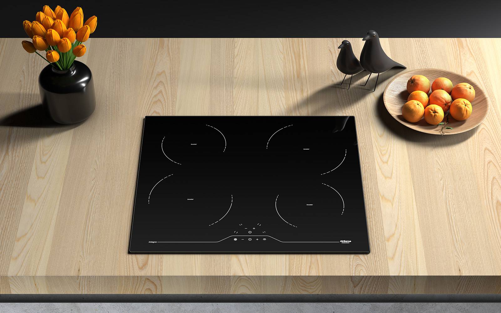 Airforce Integra 60-4 59cm 4 zone Induction hob with touch control