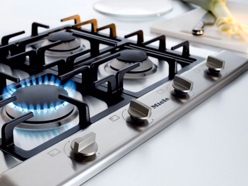 Miele 65cm 4 Zone Gas Hob KM 2010 Stainless Steel Finish