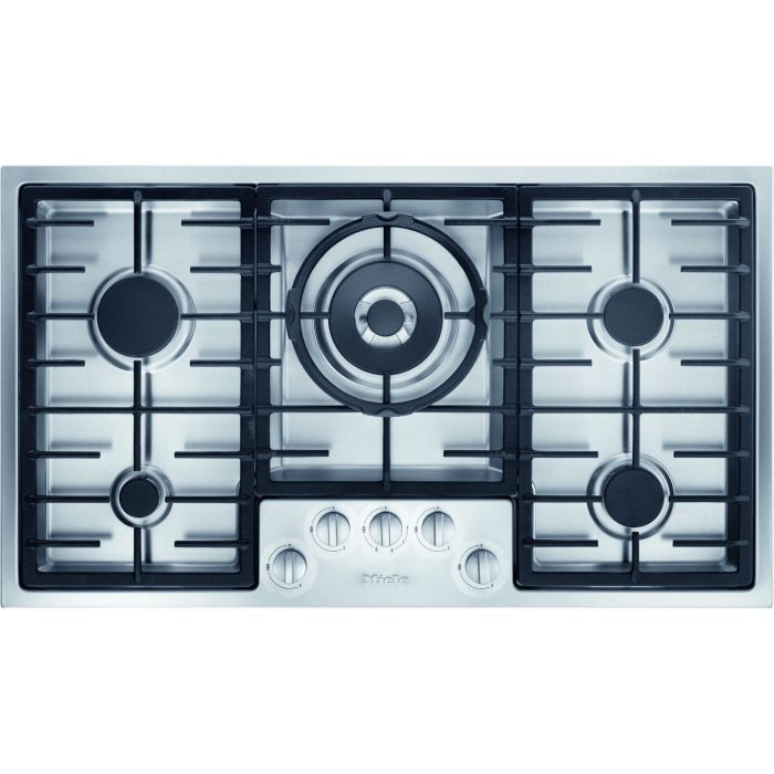 Miele 88.8cm 5 Zone Gas Hob KM 2354 Stainless Steel Finish
