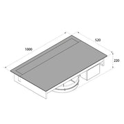 Airforce Innova Slim Pro 90cm Rear Venting Induction hob with on-board motor-Recirculating Model-5 Year Warranty