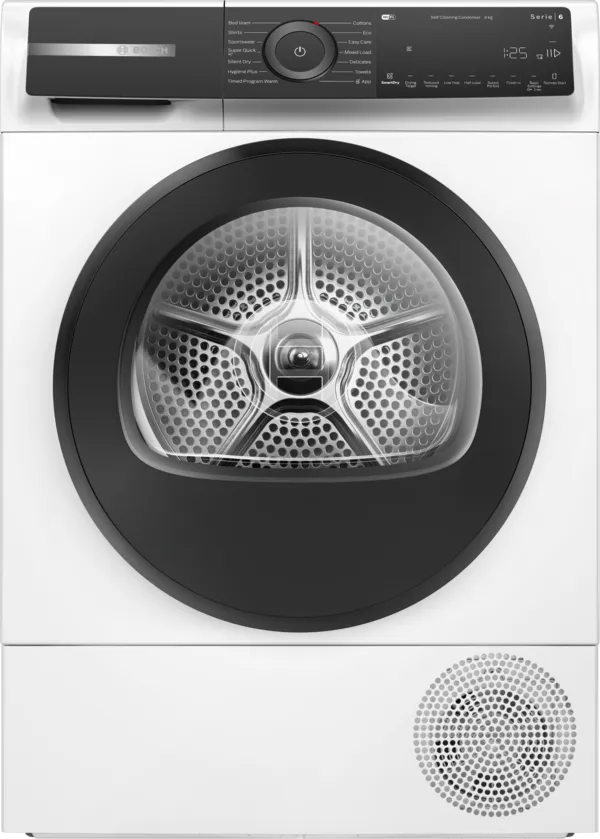 Bosch WQH246D9GB Series 6 Heat pump tumble dryer 9 kg White