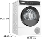 Bosch WQH246D9GB Series 6 Heat pump tumble dryer 9 kg White