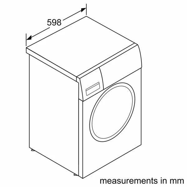 Bosch WGE03408GB Series 2 Washing machine, front loader 8 kg max. 1400 rpm white