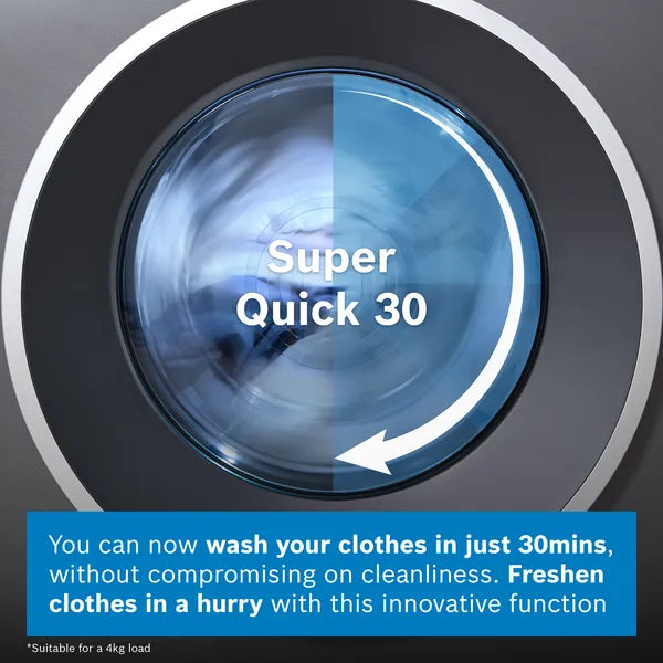 Bosch WGH254ARGB Series 6 Washing machine, front loader 10 kg max. 1400 rpm- Cast Iron Grey