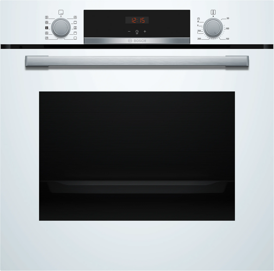 Bosch HQA534BW3B Series 4 Built-in oven with added steam function 60 x 60 cm White
