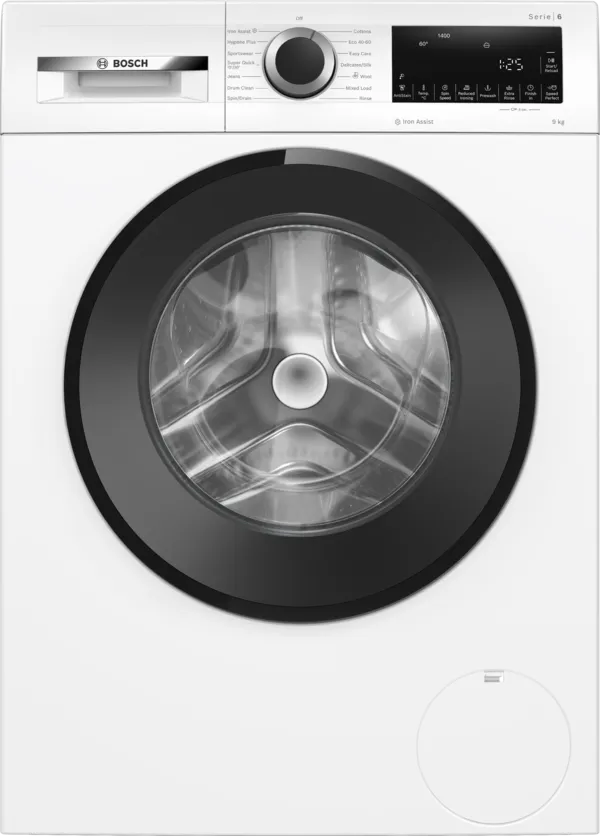 Bosch WGG24400GB Series 6 Washing machine, front loader 9 kg max. 1400 rpm- White